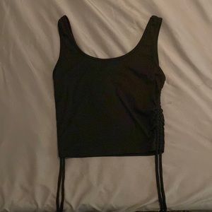 Black scrunch tank top